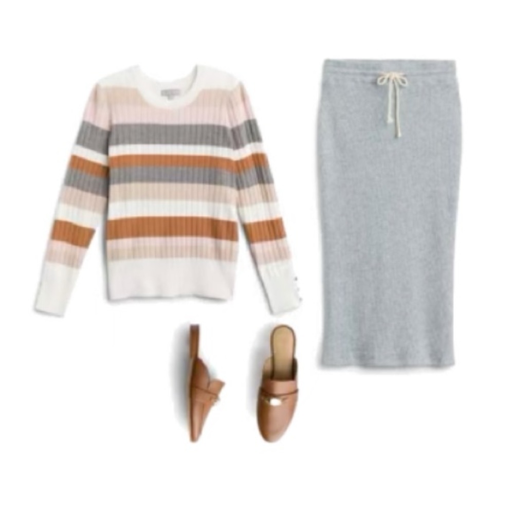 💗Striped button cuff sweater💗 - Picture 4 of 6